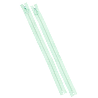 16" Hoop Pull Zippers - Mint