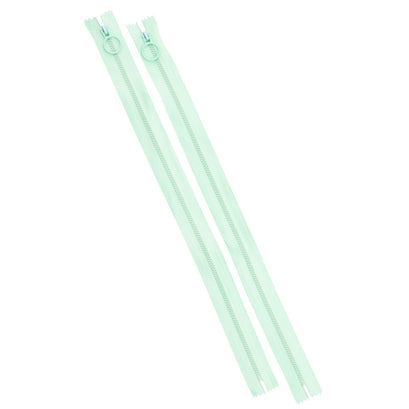 16" Hoop Pull Zippers - Mint