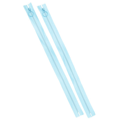 16" Hoop Pull Zippers - Light Blue