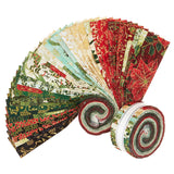 Holiday Flourish - Snow Flower - Gold ColorstoryRoll Up Primary Image