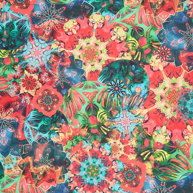 Robert Kaufman La Plaza Floral Mosaic Fiesta Fabric