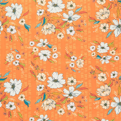 Gloria - Olden Bouquets Rust Yardage