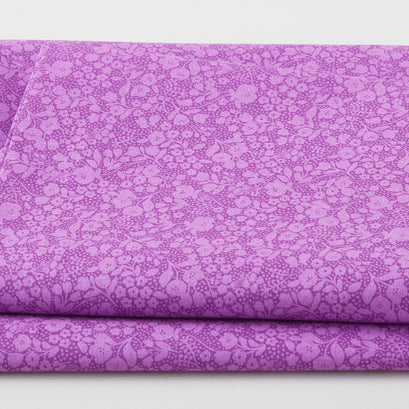 Adalee - Monotone Floral Grape 2 Yard Cut