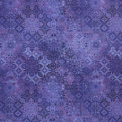 Stonehenge - Marrakech Mediterranean Colorway Foulards Purple Yardage