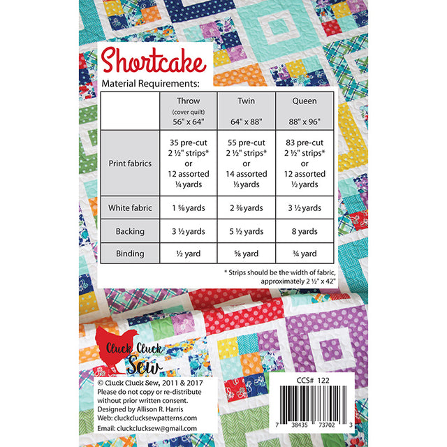 Digital Download - Shortcake Quilt Pattern