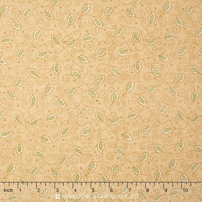 Butter Churn Basics - Leaf/Vine Tan Yardage