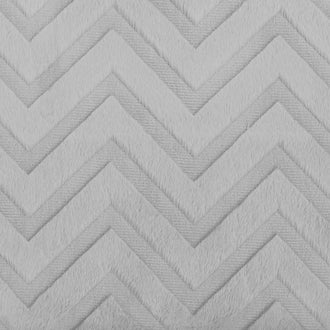 Cuddle® Embossed Chevron - Silver 60" Minky Yardage