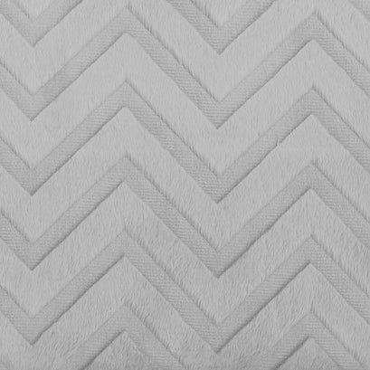 Cuddle® Embossed Chevron - Silver 60" Minky Yardage