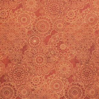 Stonehenge - Marrakech Spice Colorway Tonal Mandala Orange Yardage