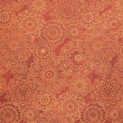 Stonehenge - Marrakech Spice Colorway Tonal Mandala Orange Yardage