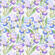 Decoupage - Iris Purple Yardage Primary Image