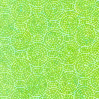 Charming Batiks - Circles Green Honeydew Yardage