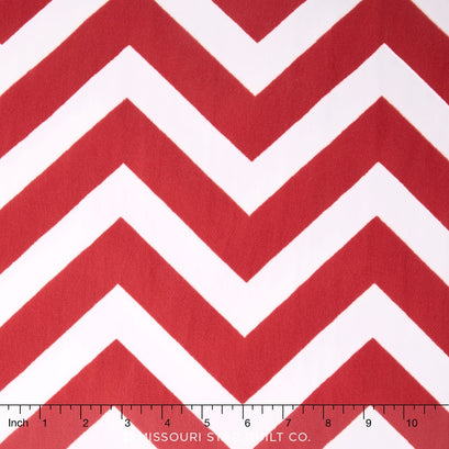 Cuddle® Classic Prints Chevron - Red 60" Minky Yardage