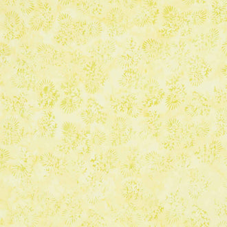 Tonga Batiks - Splash Snowflake Leaves Lemon Yardage