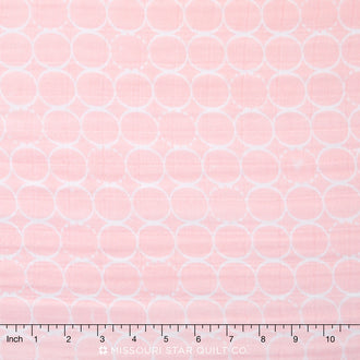 Embrace - Double Gauze Baby Pink Rings Yardage