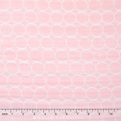 Embrace - Double Gauze Baby Pink Rings Yardage