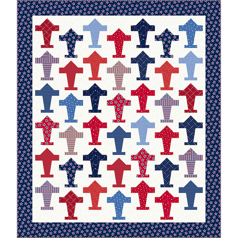 Stars & Stripes 11 Panel Quilt Kit