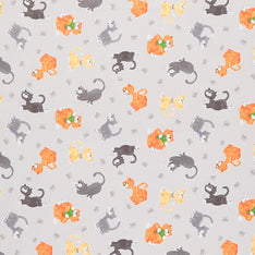 Kitty The Cat - Kittens Light Grey Yardage Primary Image