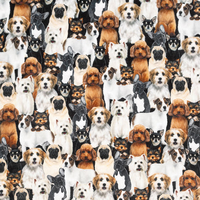 Cuddle® Prints - Dog-Pile Beige Digitally Printed Minky Yardage