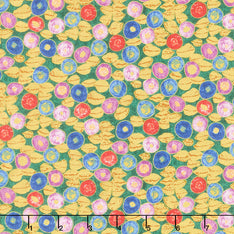 Gustav Klimt - Flowers Multi Metallic Yardage Primary Image