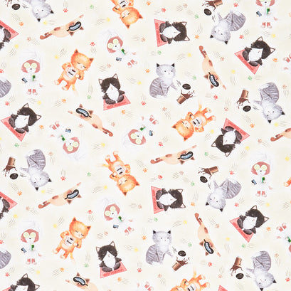 Cats - Cute Sassy Cats Natural Yardage