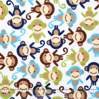 Cuddle® Prints - Urban Zoologie Monkey Midnight 60" Minky Yardage