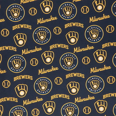 Gold/Navy Milwaukee Brewers M Secondary Logo Patch