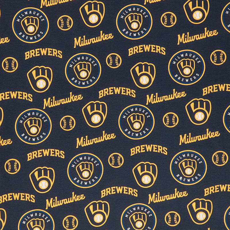 MLB - Milwaukee Brewers Navy Gold Yardage