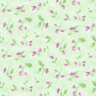 Camille - Flowers Green Yardage