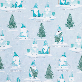 Cuddle® Prints - Icy Gnomes Ice Digitally Printed Minky Yardage