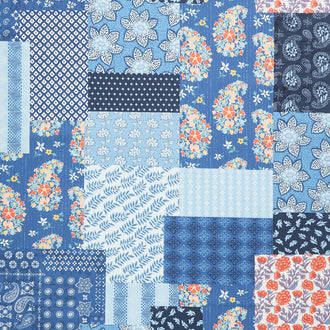 Cadence - Patchwork Indigo Yardage