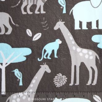 Cuddle® Prints - Jungle Tales Topaz 60" Minky Yardage