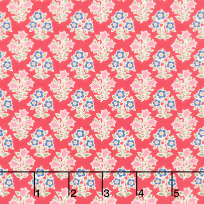 Jubilee - Farm Flowers Red Yardage