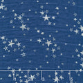 Embrace - Double Gauze Starry Night Cobalt Silver Metallic Yardage Primary Image