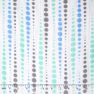 Embrace - Double Gauze Sky/Opal/Silver Dots Yardage