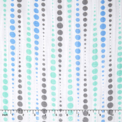 Embrace - Double Gauze Sky/Opal/Silver Dots Yardage