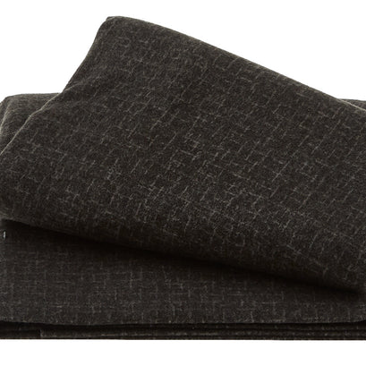 Woolies Flannel - Crosshatch Charcoal 2 Yard Cut