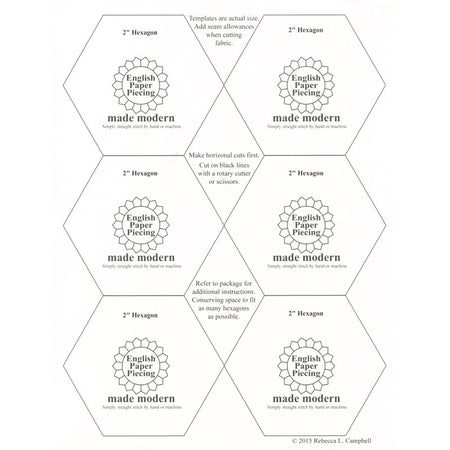 English Paper Piecing Made Easy - 1 Hexagons
