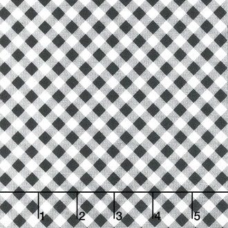 Country Rose - Gingham Charcoal Yardage