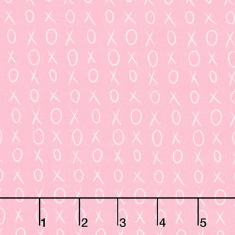 XOXO - Hugs & Kisses Light Pink Yardage