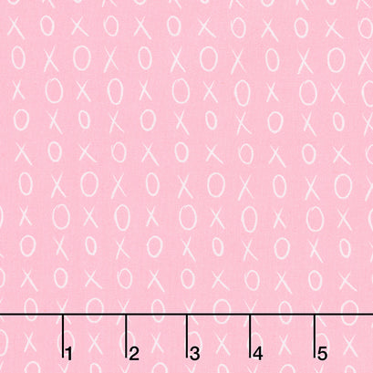 XOXO - Hugs & Kisses Light Pink Yardage