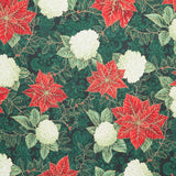 Holiday Flourish - Snow Flower - Gold ColorstoryPoinsettia Evergreen Yardage Primary Image