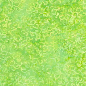 Jubilant Batiks - Mini Floral Green Yardage