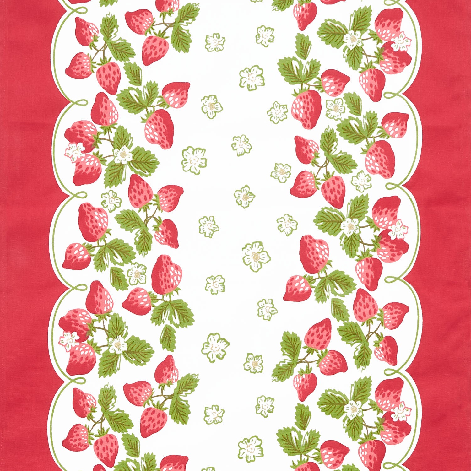 vintage strawberries fabric