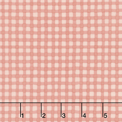 Blessed By Nature - Gingham Peach Yardage