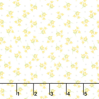 Buttercup and Slate - Tulip Cloud Yardage