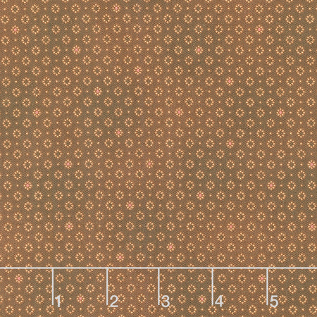 Scraps of Kindness Chocolate Dotted Diamonds Fabric – End of Bolt