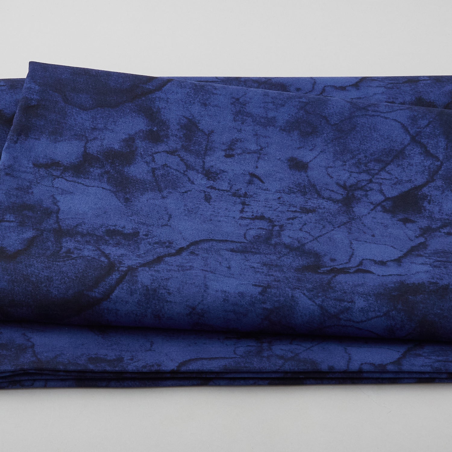 Cotton Quilt Fabric Linen Look Tonal Texture Blenders Royal Blue
