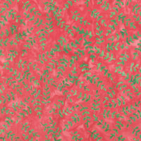 Holiday At Home Batiks - Small Leaf Red Cherry Yardage Primary Image