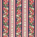 Cherry Pie - Cherry Navy 11" Stripe Yardage Primary Image